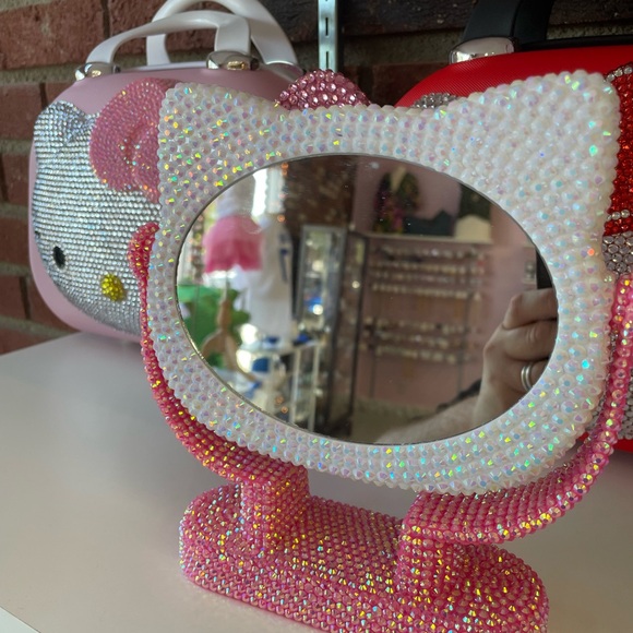 HELLO KITTY BLING RHINESTONE MIRROR (NIB) - Picture 2 of 2